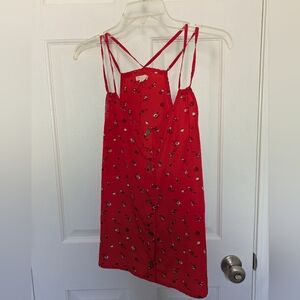 Tulle fiery flora top